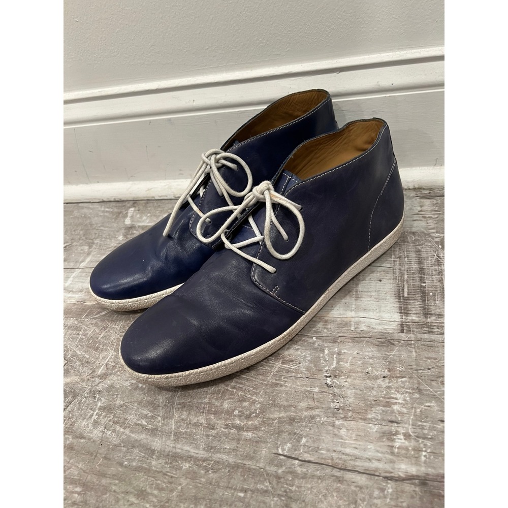 Cole Haan Glenn Cupsole Vibram Chukka Boots in blue leather (Size 10M)